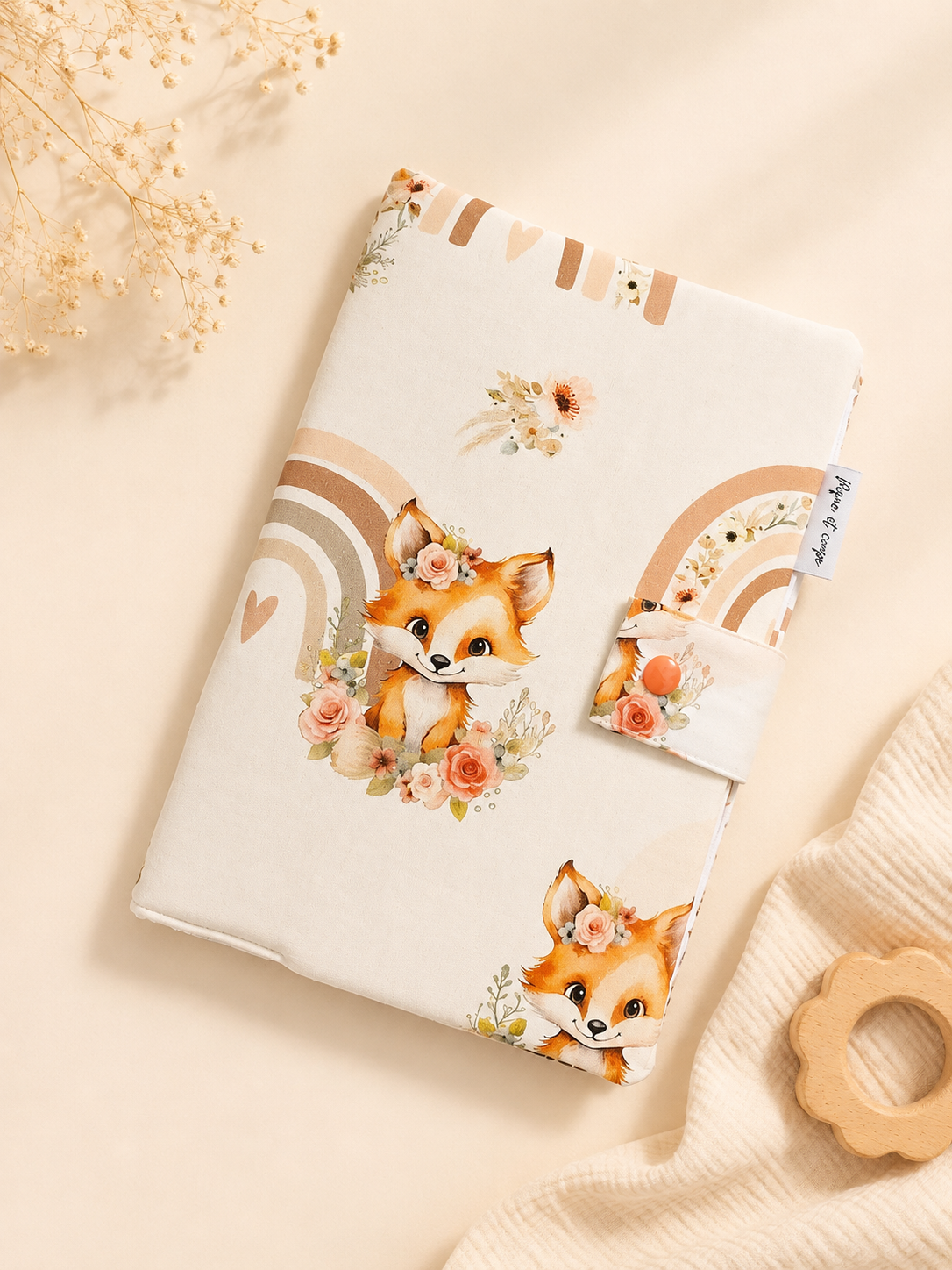 Protège carnet renarde