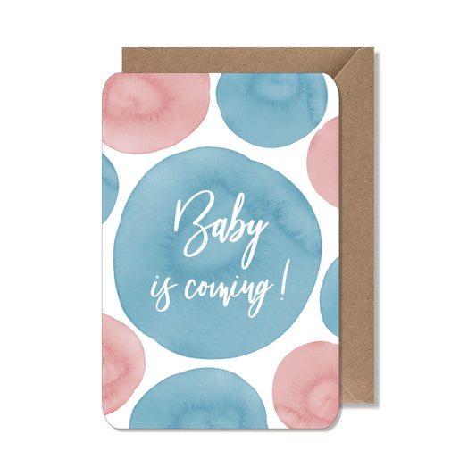 Annonce grossesse "Baby is coming" A6